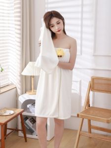 Nữ Bộ Khăn Tắm Màu Hồng Nắp Tắm Khô Nhanh Áo Choàng Bộ Ba Món Khăn Quấn Tắm Mùa Hè Khăn Tắm Có Thể Đeo Được Váy Vải Gia Đình