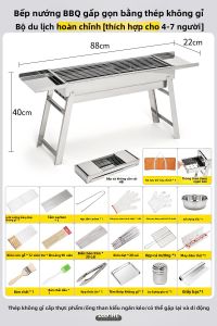 DAYIHE | Lò Nướng BBQ Gập Đựng Than Hoa Inox