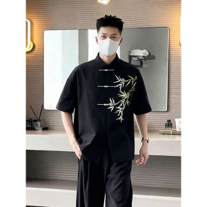 Traditional Chinese Style Embroidered Mens Suit