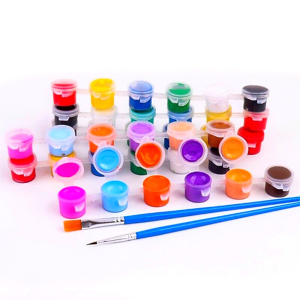 3ml Hand-painted Acrylic Paint 12 Colours 2 Brushes Children Safe Painting Pigments Kindergarten DIY Art/丙烯，亚克力颜料 Drawing Pro