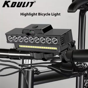 USB Rechargeable Bike Front Light With 120dB Cycling Bike Horn Waterproof MTB Bikes Highlight For Night Cycling Easy To Install