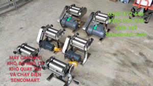 Máy cán mực cá khô chạy điện motor giảm tốc 200w