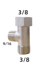 Brass 3/8 1/2 9/16  T Valve Adapter Connector for Toilet Seat Bidet Attachment Sprayer Bathroom Plumbing Fittings Accessories