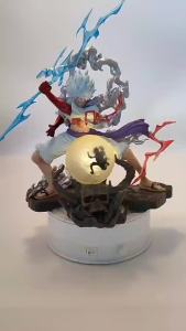 Bandai | One Piece Nika Luffy Figure Luffy Sun God Gear 5 With Light Ball 28cm Action Figurine PVC Statue Model Collection Decora Toy Gif