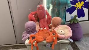 Original JELLYCAT Seafood Series Doll Krisbin Crab Octopus Clam Plush Comforter Childrens Toy