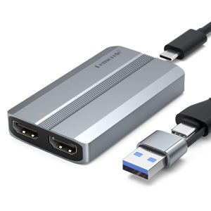 Lemorele | Lemorele 4K Video Capture Card HDMI-Compatible to USB A/Type-C Video Recorder for Game Recording Live Streaming Grabber for PS4