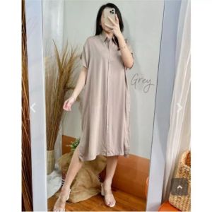 Dress fuji/Daster kerut murah rumahan bahan crinkle airflow/Home dress  kerut  viral kekinian