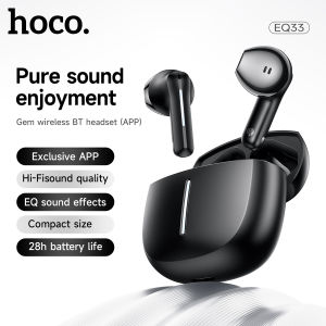 HOCO EQ33 TWS Wireless Bluetooth Headset Usage Time 7 Hours Semi-in-ear Headphones With Mic Music Sports Earphones For All Smartphone Universal
