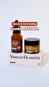 Combo 2 pcs Retinol gấp đôi VIBRANT GLAMOUR Chống lão hóa & giảm nếp nhăn & mờ thâm & phục hồi sâu & dưỡng ẩm da & bổ sung collagen 30ml + 30g