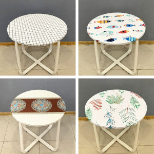 Tấm Trải Bàn Tròn Chống Thấm Nước PVC Chống Dầu Chống Trượt Hình Elip Đơn Giản Hiện Đại Tấm Trải Bàn Ăn Tấm Trải Bàn Trà