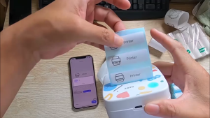 Máy in nhiệt Bluetooth mini cầm tay để in sticker - ghi chú - in tem nhãn - in hình tô màu cho bé - in văn bản - in hình