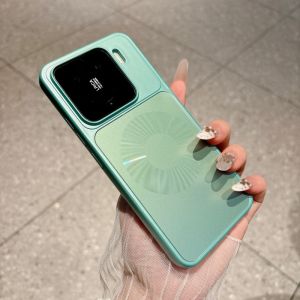 Luxury Aurora Circle Magnetic Charging Armor Case For Xiaomi 17 15 Pro Max 17Max Premium AG Matte Shockproof For Magsafe Cover