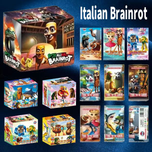 Italian Brainrot Tung Sahur Card Tralalero Tralala Collection Card Bombardino Crocodilo Shimpanzini Bananini Battle Carte Toys