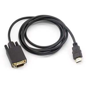 1.8m HDTV to VGA Cable High-Definition Video Converter HDMI to VGA Connection for DVD Player to TV No Audio Or Network Loop