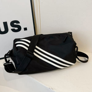 Paul New Three Bars Handheld Detachable Shoulder Strap Sports Fitness Bag Travel Pillow Crossbody Bag Urban Simple Nylon Hobo Bag