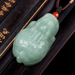 Natural A-grade Blue Water Jade Turtle Dragon Pendant Jewelry Gift for Girlfriend Vintage Court Style Couples Fashion Accessory