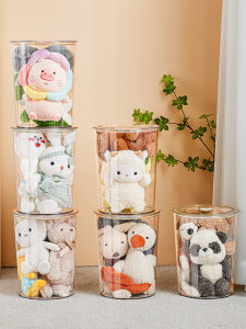 Plush Doll Storage Bucket Doll Kids Toy Storage Basket Doll Storage Container Handy Gadget Dustproof Storage Basket Waterproof