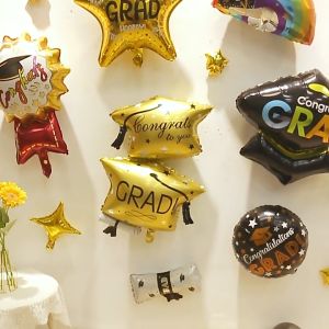Graduation Balloons Set Congratulations Doctor Hat Foil Balloons for Class of 2025 Graduation Party Decoration Supplies