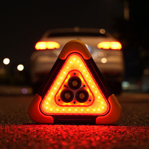 Đèn Cảnh Báo Tam Giác Phản Quang Đa Chức Năng Cho Ô Tô LED Đèn Báo Động an Toàn Cho Xe Hơi Phụ Kiện Ô Tô