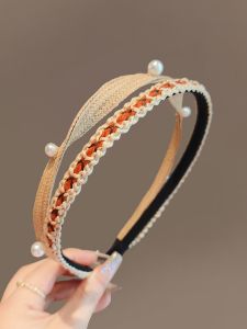 หมวกประดับผมสไตล์วินเทจสไตล์ชาติพันธุ์ใหม่พร้อมขอบบางสำหรับผู้หญิง หมวกประดับผมแบบท่องเที่ยว หมวกหนีบผม หมวกผ้าฝ้าย