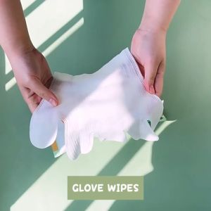 [Buy 1 get 1 free] 1 pack/6 pet cleaning gloves Pet specific cleaning wipes Disposable Wet WipesDog Cat Care cleaning ear odor and deodorization care package Easy-to-carry pet gloves when traveling with pets