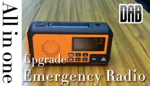 Crank Radio DAB+/FM Portable Emergency Radio 5000 mAh with 6600 mm² Solar Panel & 650 MA Crank Digital Radio with Bluetooth