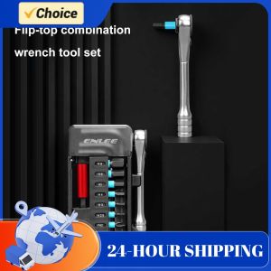 Bicycle Repair Tool Set 72 Tooth Ratchet Wrench Combination Folding Bike Screwdriver Kit For Cycling Repair Scooter Maintenance