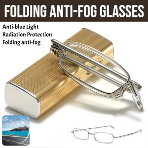 Folding Anti-Fog Glasses Exported To Germany Ultra-Light Portable Folding Reading Glasses Presbyopia Eyeglasses Radiation Protection Anti-Blue Light