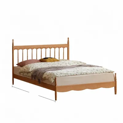 WEISHA | Giường Gỗ Kiểu Pháp Cổ Đôi 1.8m
