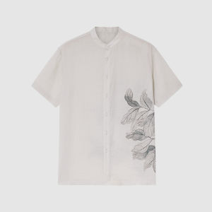 ICICLE | Summer Lightweight Hemp Plain Short Sleeve Shirt Men