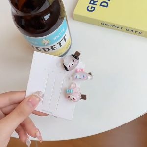 กิ๊บติดผมแฟชั่นน่ารัก Kuromi สไตล์การ์ตูน วัสดุอะครีลิค พร้อมส่ง