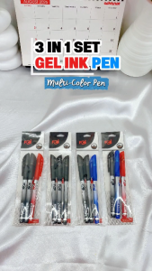FCI 3 in 1 set Gel Ink Pen Ballpen sign pen gel pen 0.5mm 3 colors in Set Perfect for School Office Supplies (Sold in 3pcs Set)