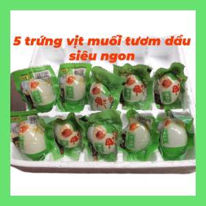 5 Trứng vịt muối biển tươm dầu siêu ngon ăn liền tiện lợi