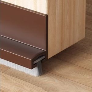 3/2/1M Door Sealing Strip Self-adhesive Door Bottom Gap Filling Insect Proof Brush Strip Windproof Soundproof Door Stopper Strip