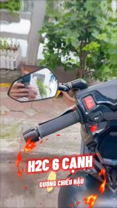 Gương H2c 6 Cạnh Mặt Kính Trắng Quan Sát Tốt Nhôm CNC Cao Cấp 1 Cái