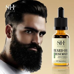 100% ธรรมชาติโรสแมรี่ Beard Oil Beard Growth Serum น้ํามัน Deep Nourishing Growth Fuller หนาจัดแต่งทรงผมผู้ชาย Beard Grooming ผลิตภัณฑ์