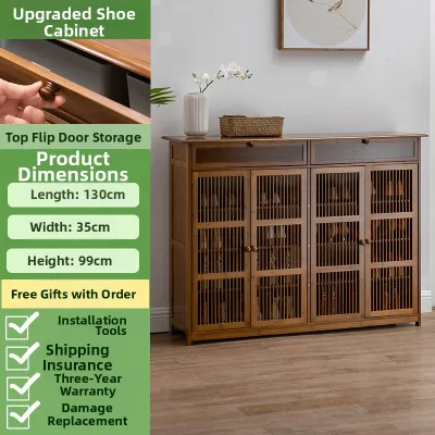 Dustproof Simple Economic Multi-layer Wooden Shoe Cabinet