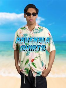 Baju Kemeja Pantai Hawai Pria - Kemeja Hawai Distro | Rocket Bali Ravenala Cream