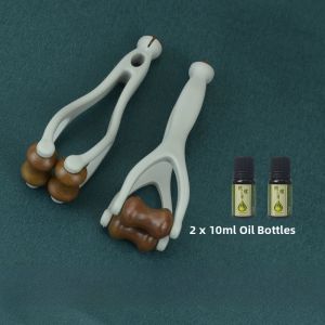 Natural Red Moxibustion Stone Finger Massager Acupoint Rolling Wheel Hand Pressure Unblocking Slimming Tool for Personal Care