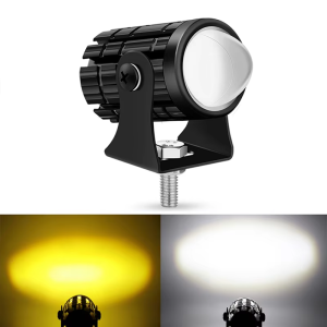 2 Inch Đèn LED Hai Màu Xe Máy Làm Đèn Trắng/Vàng 12W Mini Đèn Sương Mù Cho Ô Tô 4X4 4WD Địa Hình Xe Bên Ngoài Đèn Pha