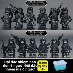 Đồ Chơi Xây Dựng Hình Nhân Vật Cảnh Sát và Quân Đội Cho Trẻ Em