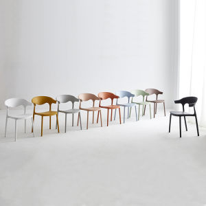 Nordic Horn Bar Stool Modern Minimalist Backrest High Table Plastic Bar Counter Stool Home Use Ins Popular High Footstool