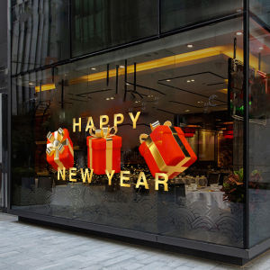 New Year 2026 Window Glass Decorations Static Cling UV Printed Spring Festival Horse Year Decals Waterproof PVC Wall Stickers