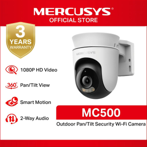 Mercusys Official Store | MC500 | 1080P Outdoor 360 Degrees Pan and Tilt Motion Tracking WiFi IP Security Cctv Sale Camera Connect to Cellphone with Mic and Speaker | Tapo