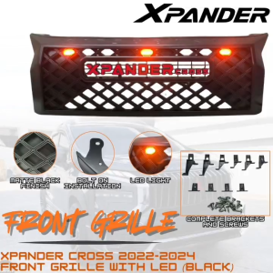 GCAO XPANDER CROSS 2022-2024 GRILL WLED LIGHT BLACK(XPANDER CROSS RED) (12444)