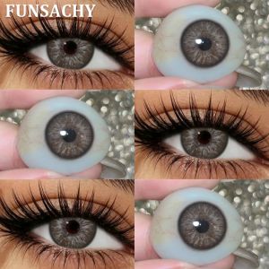 FUNSACHY 2pcs Yearly Contact Lenses Colored Contacts Beautiful Pupil Natural Contact Lenses for Eyes Color Yearly Cosmetic Lens