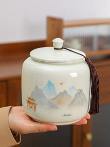 Hộp Đựng Trà Bằng Gốm Sứ Lớn Hộp Đựng Trà Khô Hộp Đựng Trà Phong Cách Trung Hoa Hộp Đựng Trà Trà Xanh Trà Đỏ Hộp Đựng Trà Puer Hộp Đựng Trà Chống Ẩm