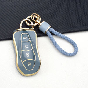 TPU Car Key Remote Case Cover for Geely Tugella 2020 Boyue Atlas Pro Gili Tugella Shell Fob Key Protector Keychain Accessories