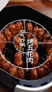 Stainless Steel Air Fryer Grill Rack Barbecue Skewer Holder Vertical Grill Rack with 24 Sticks