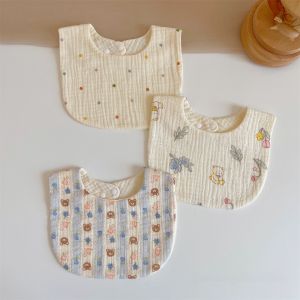 Ultra-Soft Pure Cotton Muslin Baby Bibs Saliva Absorbent Waterproof Vomiting Newborn Scarf Durable Toddler Choker Neck Warmer